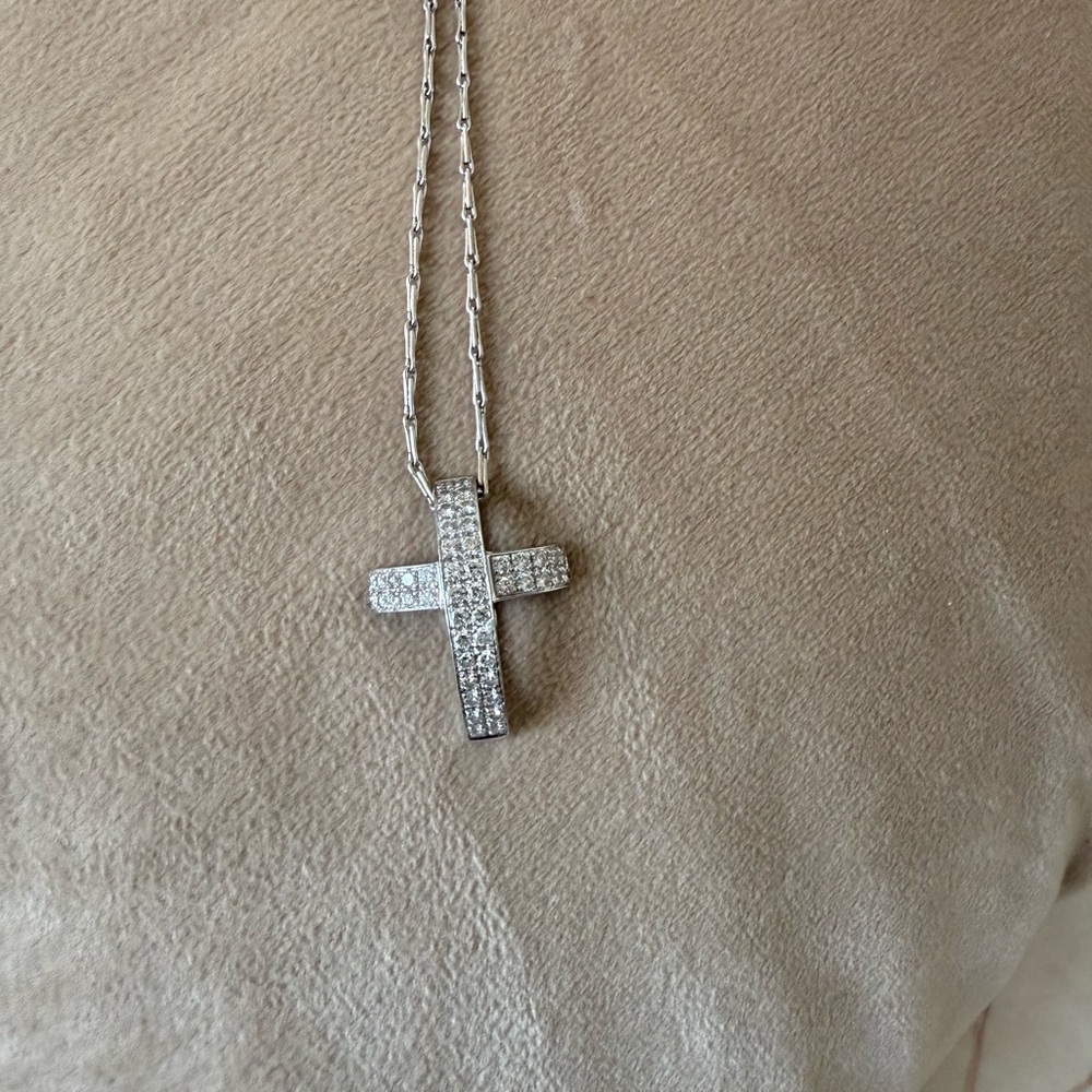 Silver Cross Pendant Necklace